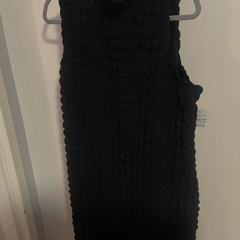 Elegant Black Textured Dress